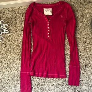 Abercrombie & Fitch Pink Long sleeve shirt!!!